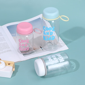 ขวดเปล่าขวดน้ำ DD4439 350ขนาด500มล. ทรงขวดแก้วสำหรับนักเรียนพกพาสะดวกพร้อมฝาปิด - Product Image 4