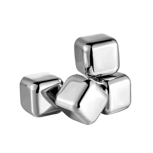 Hielera Personalizada de <span class=keywords><strong>Acero</strong></span> <span class=keywords><strong>Inoxidable</strong></span> de 8 Piezas con Cubitos de Hielo Plateados Pulidos <span class=keywords><strong>para</strong></span> Enfriar <span class=keywords><strong>Vino</strong></span> y Alimentos - Product Image 6