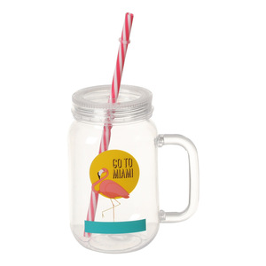400ml 450ml 500ml 16oz Custom <strong>Mason</strong> <strong>Jars</strong> With Lids and Straws in <strong>Bulk</strong> Plastic <strong>Mason</strong> Juice Drinking Cups With Handle - Product Image 1