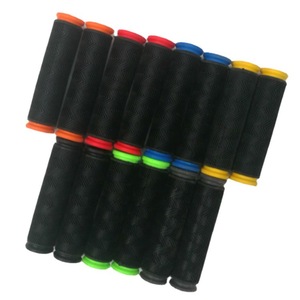 Puños de Manillar de Bicicleta de Dos Tonos, 22.2mm, de Goma de Alta Calidad, para Bicicleta de Montaña, Agarre Cómodo, Negro con Tapas de Colores - Product Image 5