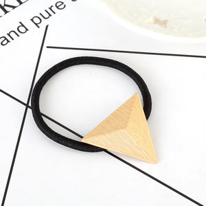 Clásico Coletero de Metal con Triángulo Dorado <span class=keywords><strong>Pitti</strong></span> de Aleación de Zinc para Niñas y Mujeres, Elástico para el Cabello, Diadema de Moda al por Mayor - Product Image 4