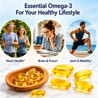 Huile de poisson oméga-3 concentrée pour la santé du cerveau et du cœur, EPA et DHA 3600 mg, capsule molle, naturelle, sans gluten, pour adultes, 120 capsules/flacon