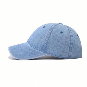 Gorra de Béisbol Clásica de Mezclilla, Estilo Deportivo Urbano, Gorra de Golf para Exteriores, Gorra Suave Tipo Dad Hat - Product Image 4