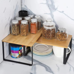 Custom-made wrought iron kitchen storage rack, living room organizer, spice rack, movable <b>desktop</b> storage rack, cabinet storage - Product Image 1