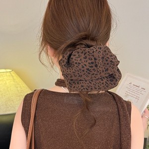 Coleteros Elásticos de Tela con Estampado de Leopardo Vintage para Mujer, Accesorios para el Cabello, 14 cm, Multi-Ocasión - Product Image 6