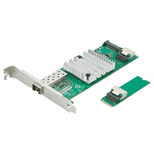 Tarjeta de red de fibra SFP+ de 10G con puerto único M.2 JL82599EN Adaptador Ethernet con cable para escritorio M.2 - Product Image 1