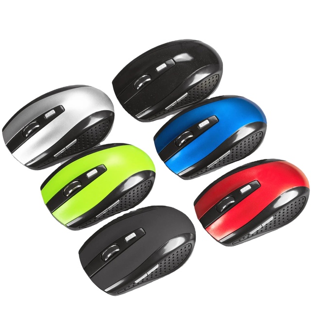 OEM ODM HT Brand USB Wireless 2.4Ghz Gaming Mouse 3-Gear 6-Button Mute PC Laptop Office Adjustable Battery Operated in Stock