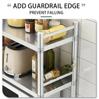 Estante de Cocina Moderno y Ecológico Mejorado, de Pared, de 2 Niveles, con Marco de Acero Inoxidable, para Horno de Microondas