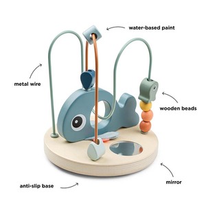 Deer <span class=keywords><strong>Wally</strong></span> Bead Maze Ocean Blue Theme Desarrollo de habilidades motoras finas Ballena y elementos subacuáticos Juguete educativo para niños - Product Image 2
