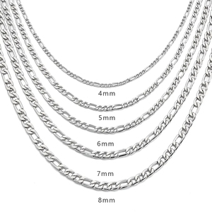 Rinntin Sc34 Mới Đến Ánh Sáng Trọng Lượng 2Sterling Bạc <span class=keywords><strong>Figaro</strong></span> Chuỗi Bán Buôn Tùy Chỉnh Chất Lượng Cao Đồ Trang Sức Tốt Dây Chuyền - Product Image 1