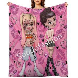 Manta personalizada de dibujos animados <span class=keywords><strong>Karol</strong></span> <span class=keywords><strong>G</strong></span> Bichota, sublimación de San Valentín, manta de franela supersuave, 4 estaciones, 150*<span class=keywords><strong>200</strong></span> cm, mantas - Product Image 1