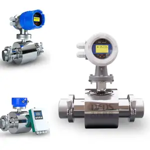 DN25 Food Grade Digital Flowmeters Flujometro De Caudal Milk Flow Meter Electromagnetic Liquid Controls Flow Meter With Printer
