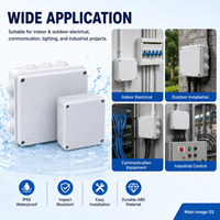 Boîtier de jonction étanche en ABS IP65 avec prédécoupes préformées et presse-étoupe pour applications électriques, de communication et d'éclairage