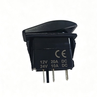 Interrupteur à bascule vert 3P SPST ON-OFF DC12/24V avec schéma de circuit, pour la modification de bateaux, de camions, de motos et de voitures