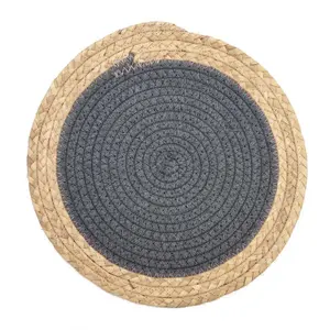 创意双联棉绳葫芦草餐垫稻草保温圆板垫碗锅板垫装饰物