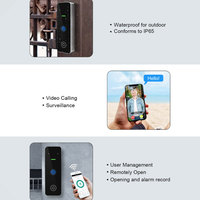 Système de contrôle d'accès IP65 pour appartement, Wifi, extérieur, télécommande, serrure de porte RFID, contrôle d'accès par empreinte digitale avec interphone vidéo