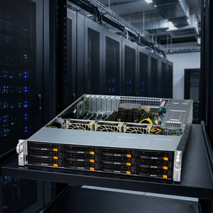 เซิร์ฟเวอร์แร็คจัดเก็บข้อมูล SSG-522B-ACR12L 2U พร้อม Intel Xeon 6700, DDR5, 12 ช่องใส่ฮาร์ดดิสก์ SAS, SATA, NVMe, PCIe 5.0 และแพลตฟอร์มจัดเก็บข้อมูล HBA - Product Image 1
