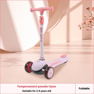 Một cú nhấp chuột có thể gập lại điện đạp xe tay ga cho trẻ em xuyên biên giới chống Rollover tam giác Đồ chơi xe tay ga làm bằng nhựa bền - Product Image 6