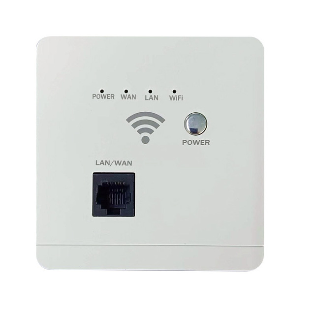 Shunxin In-Wall 100m Wireless Repeater AP with Dual Antennas and 2dbi Gain for Hotel & Family WiFi Coverage-Factory Direct