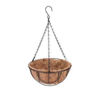 Macetas de flores de fibra de Metal modernas de fábrica, maceta colgante, <span class=keywords><strong>cesta</strong></span> con cadena, <span class=keywords><strong>cesta</strong></span> colgante de coco - Product Image 1