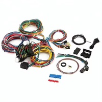 Kit de câblage universel 21 circuits avec 17 fusibles et relais en PVC/PET/PTFE/Nylon pour automobile GM Chevy Ford Jeep Mopar Hot Rod