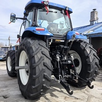 Tracteur à roues d'occasion T1404B 4x4 180 CV FPT NEF Moteur diesel turbo 6 cylindres 6,7 L Boîte de vitesses Premium 99 % Neuf Marque Shuangjia