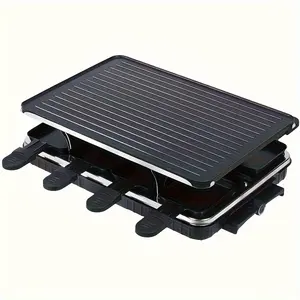 Euro standard plug 2-in-1 non-stick detachable grill pan Drip pan for outdoor and indoor cheese grills