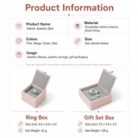 Kostenlose Musterbox mit Individuellem Logo, Samt-Schmuckbox mit Klappdeckel in Verschiedenen Stilen und Farben für Ringe, Halsketten, Ohrringe und Schmuckgeschenke