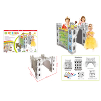Pädagogische Zeichnung Pappe Malerei Papier Schloss 3D DIY Spielzeug Gekritzel für Kinder