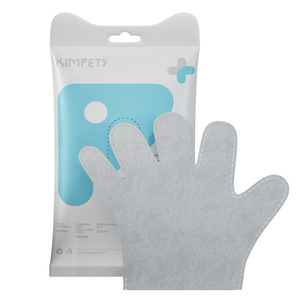 Kimpets Jim Bebe Gants de nettoyage pour animaux de compagnie, lot de 8, parfum lavande, extra épais, pour l'élimination des poils de chat et de chien, désodorisant, bain et nettoyage à sec - Product Image 5