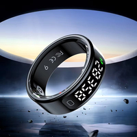 Nouvelle bague connectée tendance 2026 R11C en acier inoxydable, contrôle par application, moniteur de stress et d'oxygène sanguin, modes multisports, compatible Android/iOS, étanche