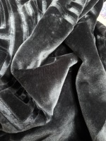 Großhandel King Size 2-lagige Doppels chicht schwarz Fleece Throw 100% Polyester Nerz Raschel Decke Geometric Heavy Thick Winter