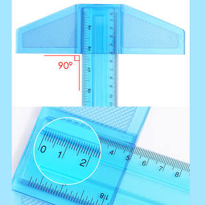 인치와 센티미터 눈금이 있는 Foska 투명 플라스틱 T자자, 잉크 드로잉, 도면 작성, 가정 개조 프로젝트 및 공예용 - Product Image 3