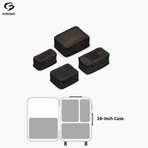 <span class=keywords><strong>Set</strong></span> di 4 Cubi di Compressione in Rete per Valigie da Viaggio Personalizzati, Organizzatori Impermeabili per Bagagli - Product Image 5