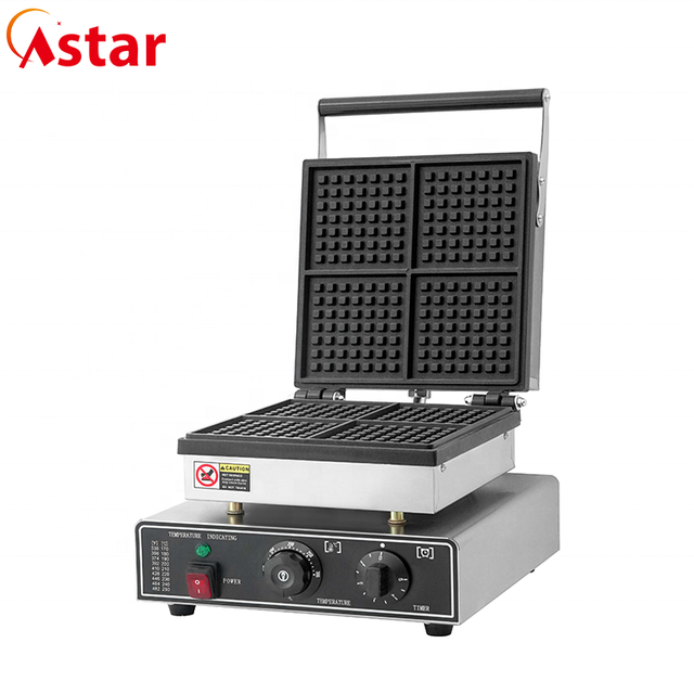 Professional Manufacturer Astar Snack Equipment 1-Plate Square Waffle Machine With Good Price
