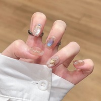 Faux ongles press-on œil de chat amande faits à la main en gros, style œil de chat qualité salon, marque privée en vrac
