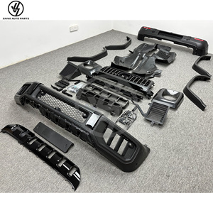 Kits de carrosserie en fibre de carbone sèche pour G-class W464, mise à niveau W465 G63 AMG G500 2019- – Pare-chocs avant/arrière en tissage sergé brillant - Product Image 5