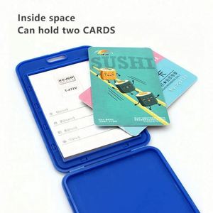 Porta Tarjetas de Identificación de Plástico Duro Transparente de Alta Calidad con Cordón para Comidas Escolares - Product Image 5