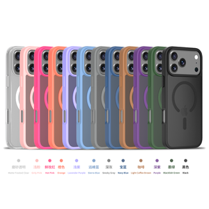 Da cảm thấy TPU + PC từ trường hợp điện thoại cho <span class=keywords><strong>Iphone</strong></span> 17 Frosted cứng Cover quay lại trường hợp 2400 gauss cao từ trường hợp - Product Image 6