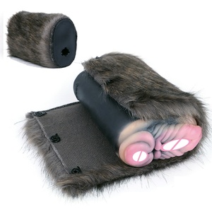 GEEBA Dual Channel Male <b>Masturbator</b> in Fur Fantasy Furry Soft Silicone Sex Toy for Men Realistic Vagina Penis Exerciser - Product Image 5
