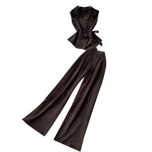 <span class=keywords><strong>Conjunto</strong></span> básico de verano de 2 piezas para <span class=keywords><strong>mujer</strong></span>, top con tiras y traje, venta al por mayor - Product Image 5