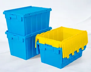 Venda grandes caixas dobráveis de plástico empilháveis para frutas e legumes