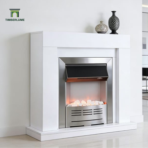 En gros Timberlume Enceinte de <span class=keywords><strong>cheminée</strong></span> autoportante moderne en MDF blanc peint, compatible avec les inserts de <span class=keywords><strong>cheminée</strong></span> électriques UK/UE - Product Image 1