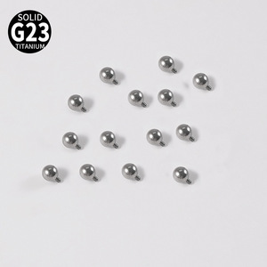 Bille de remplacement en titane F136, filetage interne, haute brillance, pièces de rechange pour clous de piercing lèvre et plat - Product Image 2