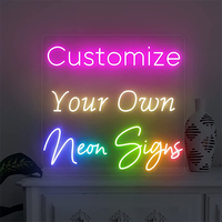 Enseigne LED murale circulaire à 360 degrés, bar de nuit, néon, lampe de plafond, enseigne LED flexible en acrylique personnalisée, enseigne néon personnalisée
