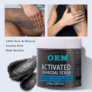 Gommage au charbon actif OEM pour le corps et le visage, exfoliant nettoyant en profondeur pour éliminer les points noirs, gommage <span class=keywords><strong>d</strong></span>étoxifiant pour peaux grasses et pores obstrués - Product Image 5