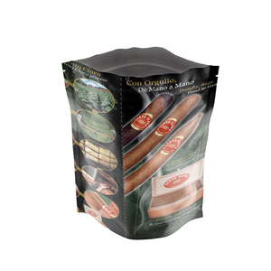 Gravure Printed Moisture Proof <b>Resealable</b> Stand up Zipper Pouch for Cigar Storage with Custom Color and Ziplock Closure - Product Image 1