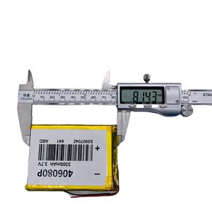 Price under <span class=keywords><strong>3</strong></span>,7 V lipo 406080, 456080 Li-Ion 3500mah Polymer battery rechargeable with wires for electronic products - Product Image 5