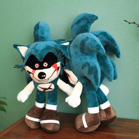 Peluche hérisson Sonic Black Knight, personnage de jeu, avec rembourrage en coton PP, jouet en peluche original pour les fans de jeux