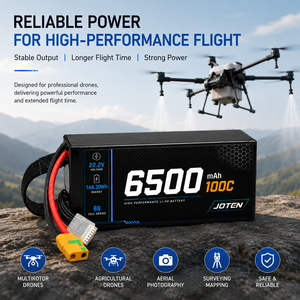 Batterie LiPo JOTEN 6500mAh 6S 22.2V 100C à décharge rapide 144.30Wh pour drone FPV, UAV, quadricoptère, solution d'alimentation OEM ODM personnalisée B2B - Product Image 5